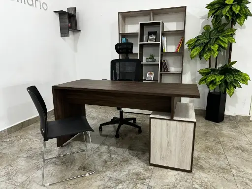 ESCRITORIO + ESQUINERO DE MELAMINA