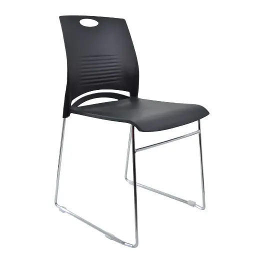 SILLA DE VISITA CON BASE CROMADA